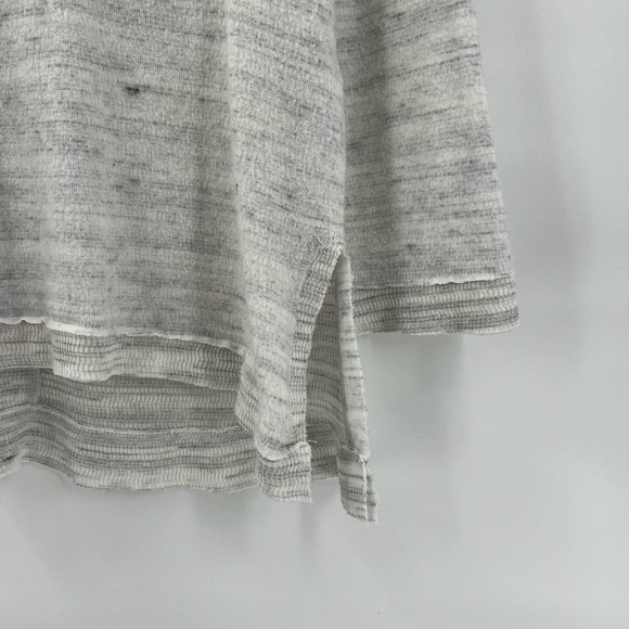 Anthropologie x Maeve Womens Risa Hacci Tunic Small Heather Gray White Cowl Neck - Picture 10 of 12